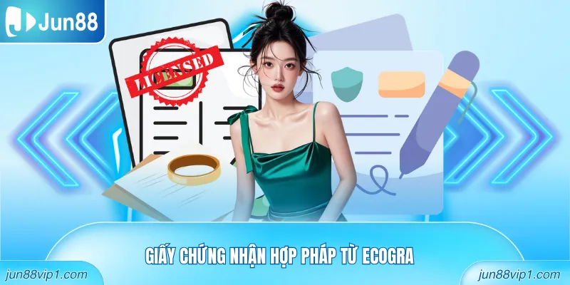 Giấy chứng nhận hợp pháp từ eCOGRA